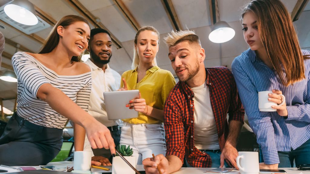 the gang discusses business