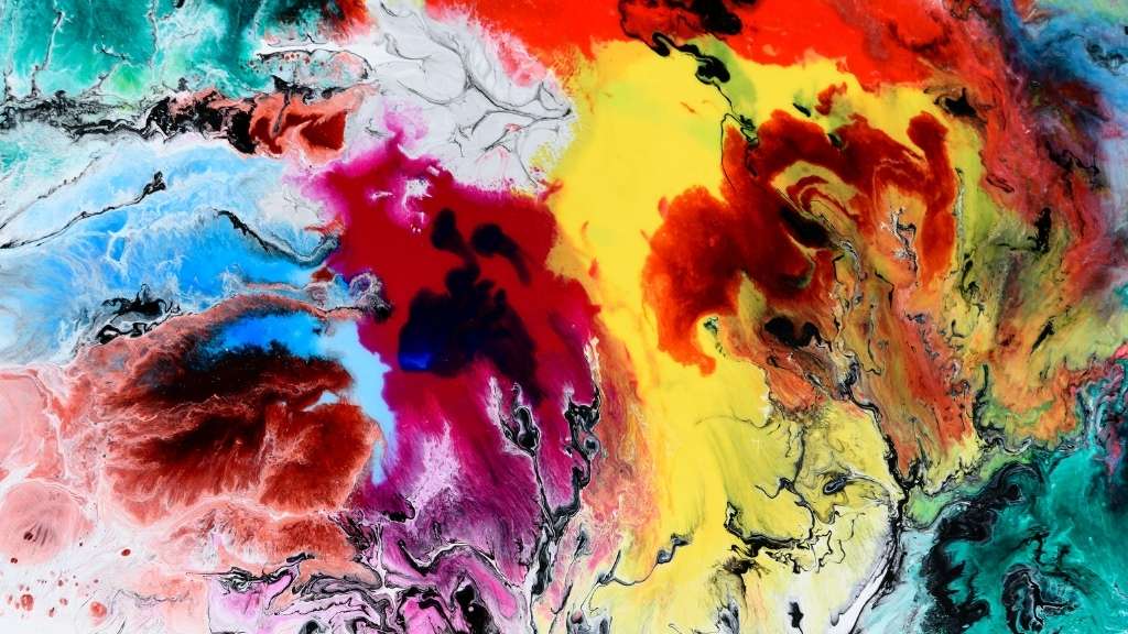 acrylic art in multicolour