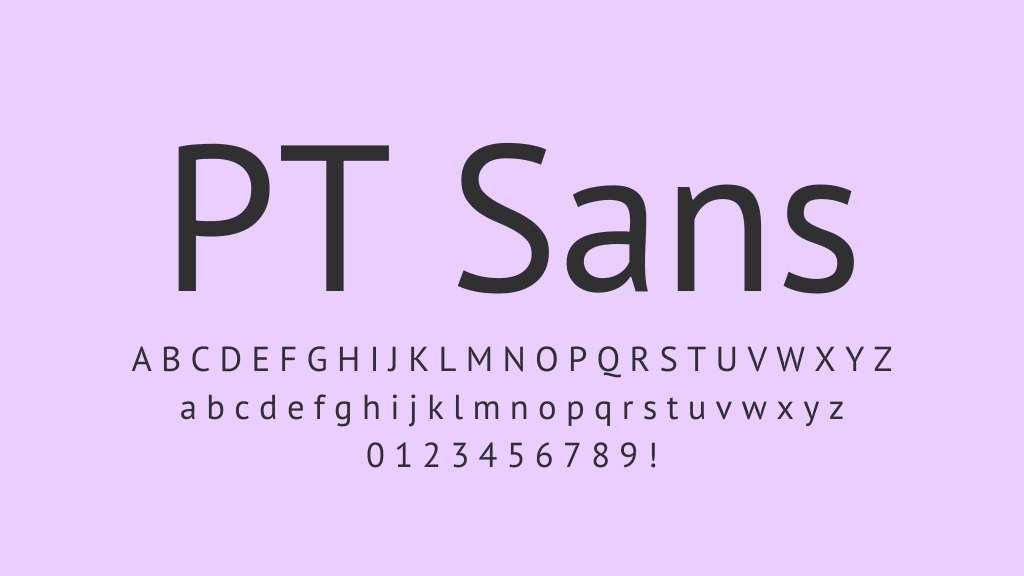 pt sans typeface